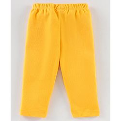 Babyhug Cotton Full Length Solid Color Lounge Pant - Yellow