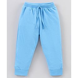 Babyhug Full Length Solid Colour and Camouflage Lounge Pants Pack of 2 - Blue