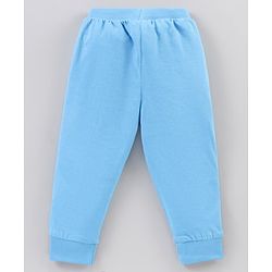 Babyhug Full Length Solid Colour and Camouflage Lounge Pants Pack of 2 - Blue