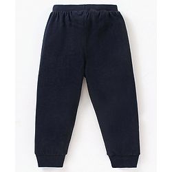 Babyhug Cotton Full Length Lounge Pants Text Print Pack of 2 - Navy Blue Red