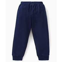 Babyhug Cotton Full Length Lounge Pants Panda Face Print Pack of 2 - Navy Blue