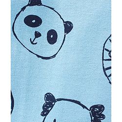 Babyhug Cotton Full Length Lounge Pants Panda Face Print Pack of 2 - Navy Blue