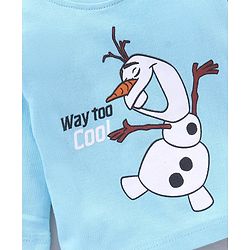 Babyhug Full Sleeves T-shirt Olaf Print - Light Blue