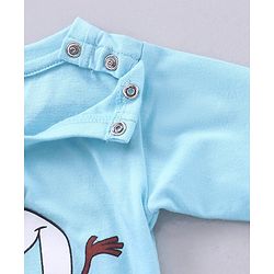 Babyhug Full Sleeves T-shirt Olaf Print - Light Blue