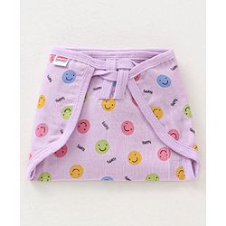 Babyhug Muslin Cotton Dyed Printed Cloth Nappies Extra Small Set of 5 - Multicolour