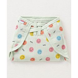 Babyhug Muslin Cotton Dyed Printed Cloth Nappies Extra Small Set of 5 - Multicolour
