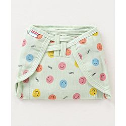 Babyhug Muslin Cotton Dyed Printed Cloth Nappies Extra Small Set of 12 - Multicolour