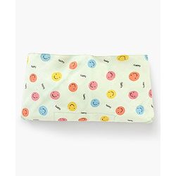 Babyhug Muslin Cloth Nappy Smiley Print Large Set Of 5 - Multicolor