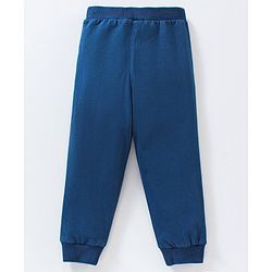 Babyhug Cotton Full Length Lounge Pants Text Print Pack of 2 - Navy Blue
