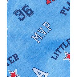 Babyhug Cotton Full Length Lounge Pants Text Print Pack of 2 - Navy Blue