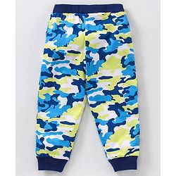 Babyhug Cotton Knit Full Length Solid &   Camouflage Printed Lounge Pants Pack Of 3 - Multicolour