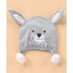 Babyhug Cap Bunny Design Grey - Diameter 14.5 cm