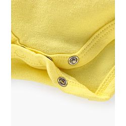 Babyhug 100% Cotton Half Sleeves Onesie Floral Print - Yellow