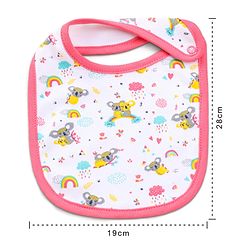 Babyhug Cotton Snap Buttons Closure Bear Print Pack of 2 - Blue & White