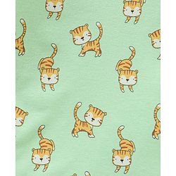 Babyhug Full Sleeves Tiger Printed  Night Suit - Green