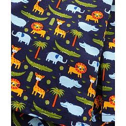 Babyhug Full Sleeves Night Suit Animal Print - Multicolor