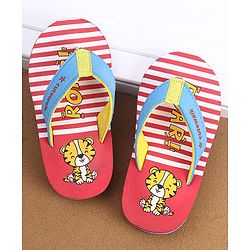 Cute Walk by Babyhug Flip Flops Tiger Print - Pink