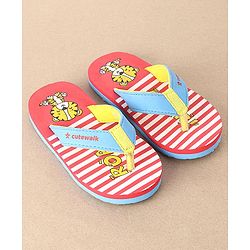 Cute Walk by Babyhug Flip Flops Tiger Print - Pink