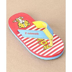 Cute Walk by Babyhug Flip Flops Tiger Print - Pink