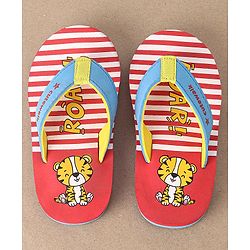 Cute Walk by Babyhug Flip Flops Tiger Print - Pink