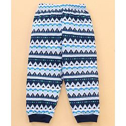 Babyhug Cotton Knit Full Sleeves Night Suit With Bear Print - Light Blue