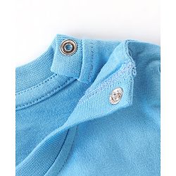 Babyhug Cotton Knit Full Sleeves Bear Printed Night Suit -  Blue