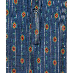 Babyhug Full Sleeves Embroidered Kurta and Dhoti Set - Blue & Yellow