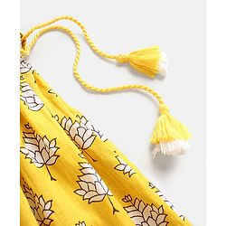 Babyhug Half Sleeves Floral Printed Ethnic Dress - Yellow