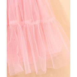 Babyhug Singlet Embroidered Ethnic Dress with Sequins Detailing - Pink