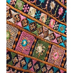 Babyhug Sleeveless Choli & Lehenga Set with Dupatta Thread Work - Blue