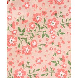 Babyhug Cotton Knit Full Sleeves Solid Tee & Pant Floral Print - Green Peach