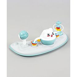 Babyhug Unicorn Foldable Baby Walker Cum Rocker With Parent Push Handle & Sun Shade - Grey