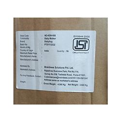 Babyhug Zest Musical Baby Walker With Adjustable Height Toy Bar & Anti Fall Protection- Light Blue & White| Rear Wheels with Speed Control| Removable Toy Tray| Adjustable Cushion Seat| BIS Certified