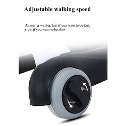 Babyhug Zest Musical Baby Walker With Adjustable Height Toy Bar & Anti Fall Protection- Light Blue & White| Rear Wheels with Speed Control| Removable Toy Tray| Adjustable Cushion Seat| BIS Certified