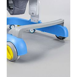Babyhug Zest Musical Baby Walker With Adjustable Height Toy Bar & Anti Fall Protection- Light Blue & White| Rear Wheels with Speed Control| Removable Toy Tray| Adjustable Cushion Seat| BIS Certified