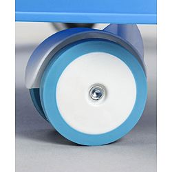 Babyhug Zest Musical Baby Walker With Adjustable Height Toy Bar & Anti Fall Protection- Light Blue & White| Rear Wheels with Speed Control| Removable Toy Tray| Adjustable Cushion Seat| BIS Certified