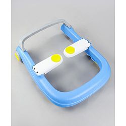 Babyhug Zest Musical Baby Walker With Adjustable Height Toy Bar & Anti Fall Protection- Light Blue & White| Rear Wheels with Speed Control| Removable Toy Tray| Adjustable Cushion Seat| BIS Certified