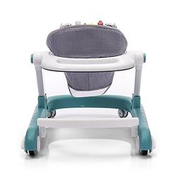 Babyhug Laugh & Learn Multifunctional 2 in 1 Baby Walker With anti Fall Protection & Adjustable Height - Red White| Musical Play Tray with Light| Easy Compact Folding| Swivel Wheels| Smart Speed Control| Push Walker