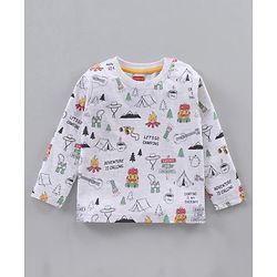 Babyhug Cotton Knit Full Sleeves T-Shirts Multi-Prints Pack of 3 - Multicolour