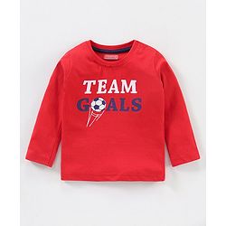 Babyhug Full Sleeves Tee Text Print Pack of 3 - Red White