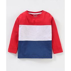Babyhug Full Sleeves Tee Text Print Pack of 3 - Red White