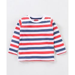 Babyhug Full Sleeves Tee Text Print Pack of 3 - Red White