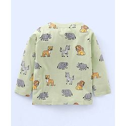 Babyhug Cotton Full Sleeves T-Shirts Animal Print Pack of 3 - Multicolour