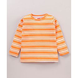 Babyhug Cotton Knit Full Sleeve Dino Print & Striped T-Shirt Pack of 3 - Multicolour