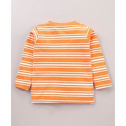 Babyhug Cotton Knit Full Sleeve Dino Print & Striped T-Shirt Pack of 3 - Multicolour