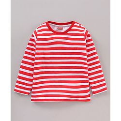 Babyhug Cotton Full Sleeves T-Shirt Stripes Print Pack of 3 - Multicolour