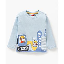 Babyhug Cotton Jersey Knit Full Sleeves T-Shirts Driving Cartoons Printed Pack of 5 - Multicolour