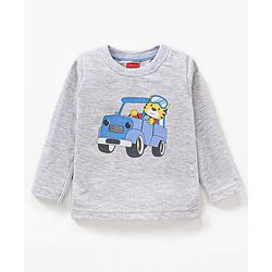 Babyhug Cotton Jersey Knit Full Sleeves T-Shirts Driving Cartoons Printed Pack of 5 - Multicolour