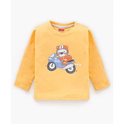 Babyhug Cotton Jersey Knit Full Sleeves T-Shirts Driving Cartoons Printed Pack of 5 - Multicolour