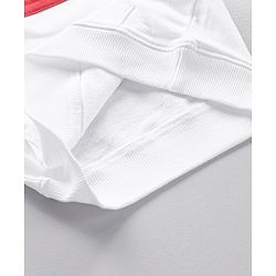 Babyhug Cotton Knit Full Sleeves Hooded Sweatshirt Basketball Print - White and Blue